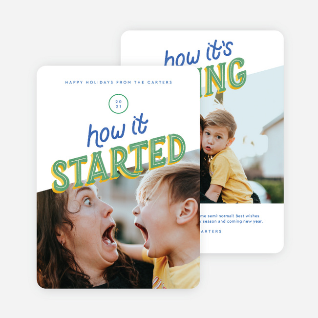 Starting and Going Holiday Cards and Invitations - Green