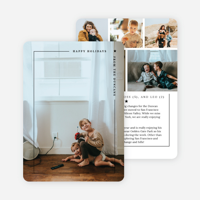 Tiny Star Holiday Cards and Invitations - Black