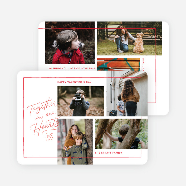 Always in Our Hearts Valentine’s Day Cards - White