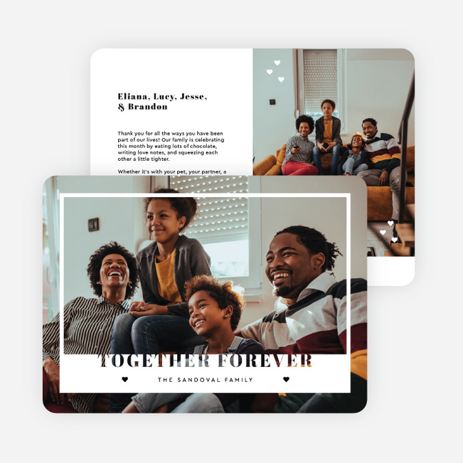 Forever Love Valentine’s Day Cards - Black