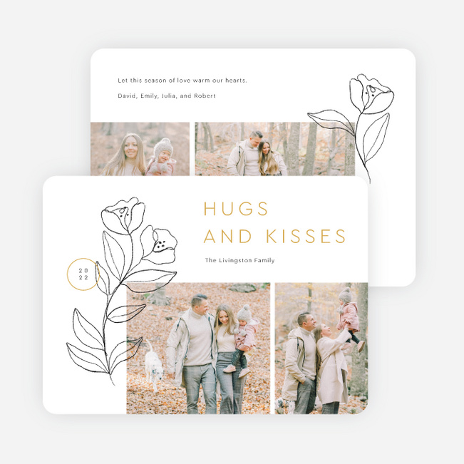 Rosy Hugs Valentine’s Day Cards - Yellow