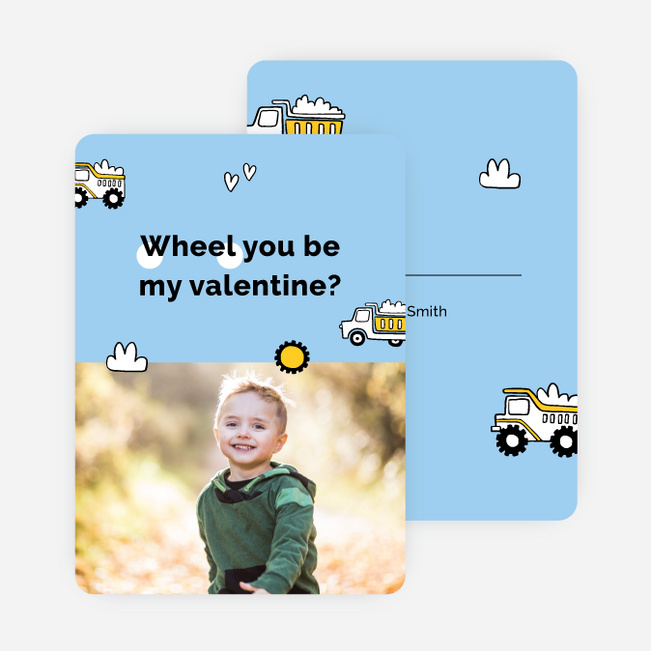 Truckloads of Fun Valentine’s Day Cards - Blue