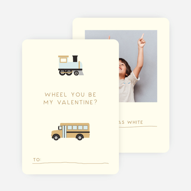 Race Car Valentine’s Day Cards - Yellow