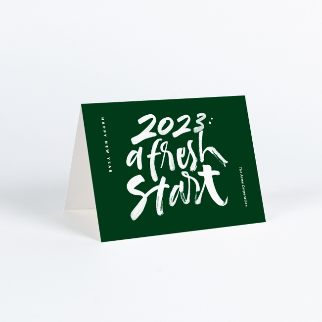 Bold Start Business and Corporate Holiday Cards - Green