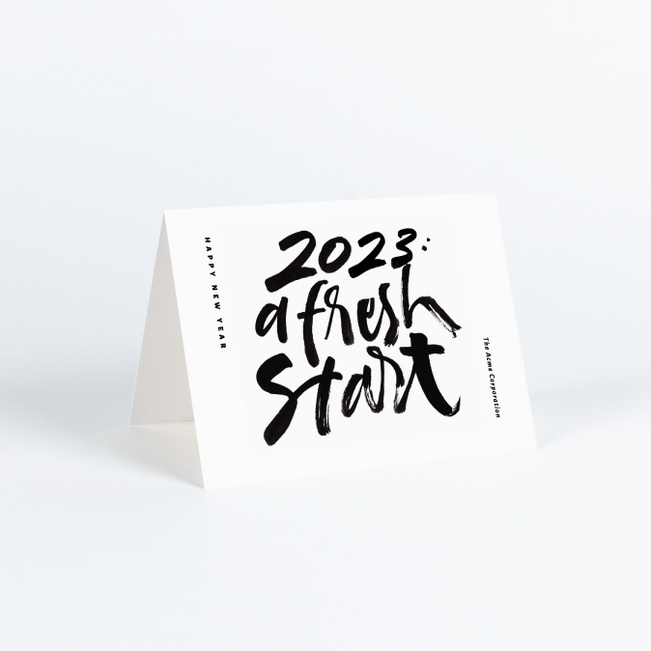 Bold Start Business and Corporate Holiday Cards - White