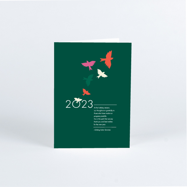 Taking Off Business and Corporate Holiday Cards - Green