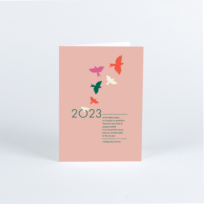 Taking Off Business and Corporate Holiday Cards - Pink