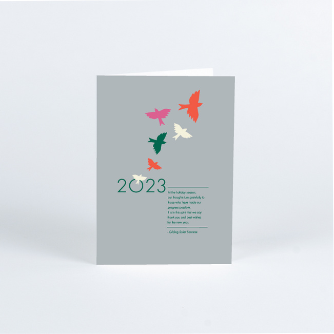 Taking Off Business and Corporate Holiday Cards - Gray