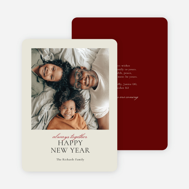 Stronger Together New Year Cards and Invitations - Red