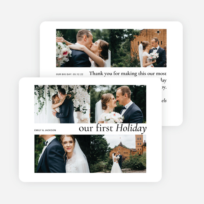 First Noel Together Holiday Cards and Invitations - White