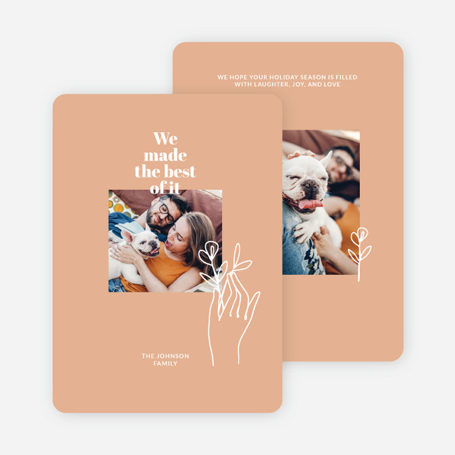 Flower Hand-Off Holiday Cards and Invitations - Orange