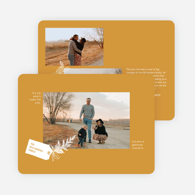 Labelled Frame Holiday Cards and Invitations - Yellow