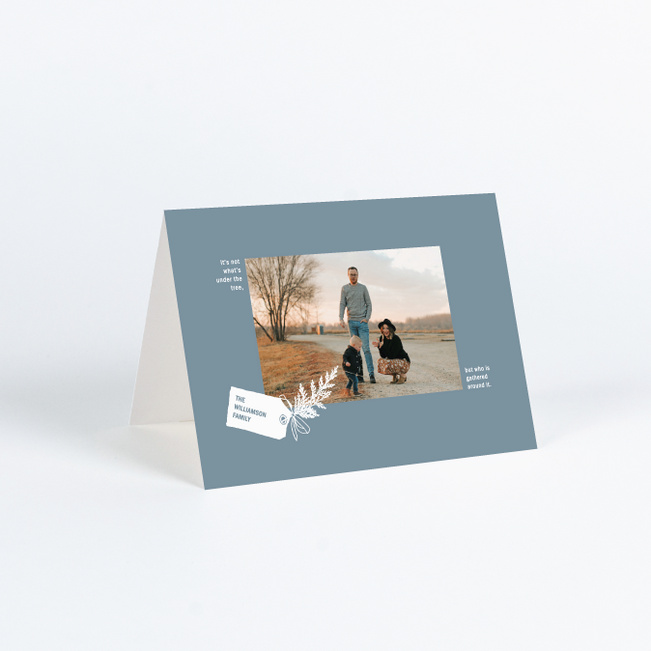 Labelled Frame Holiday Cards and Invitations - Blue