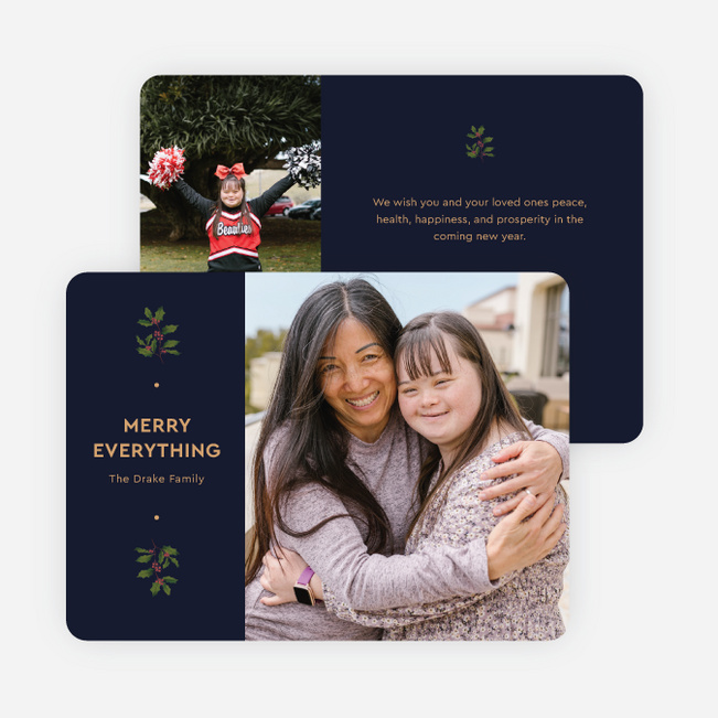 Merrier Together Holiday Cards and Invitations - Blue