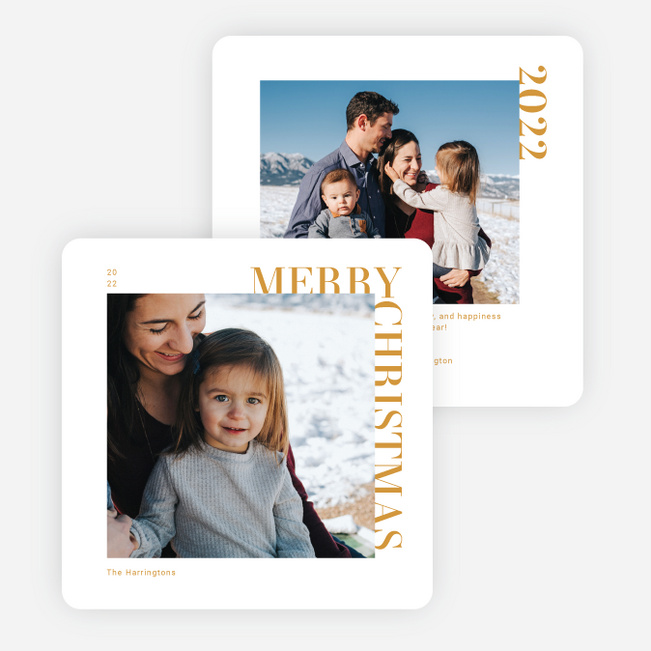 Merry & Modern Christmas Cards - Yellow