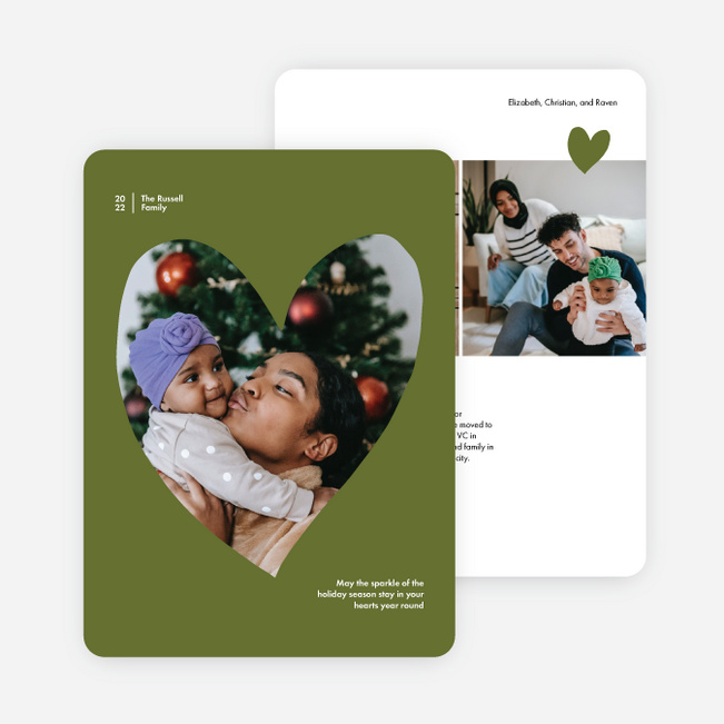 Swept Together Holiday Cards and Invitations - Green