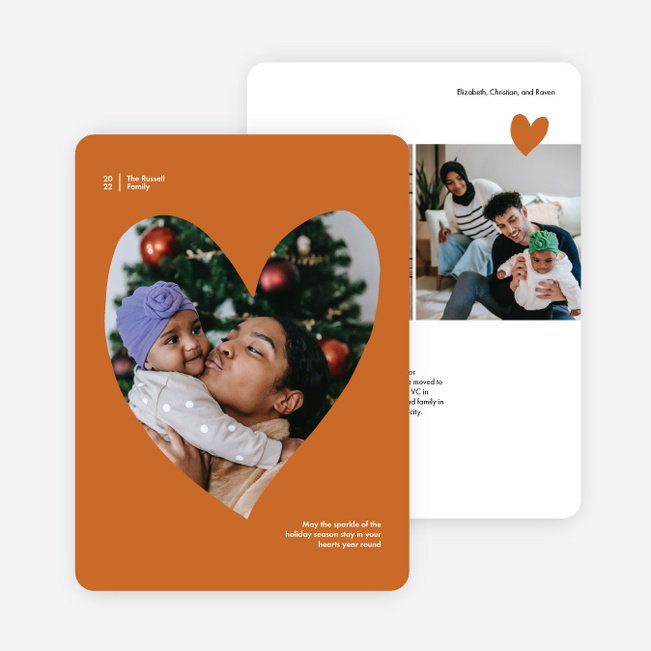 Swept Together Holiday Cards and Invitations - Orange