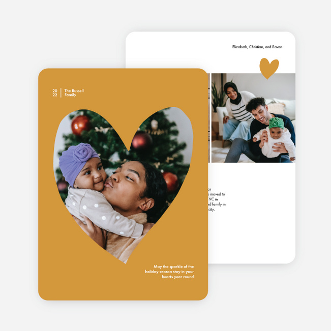 Swept Together Holiday Cards and Invitations - Yellow