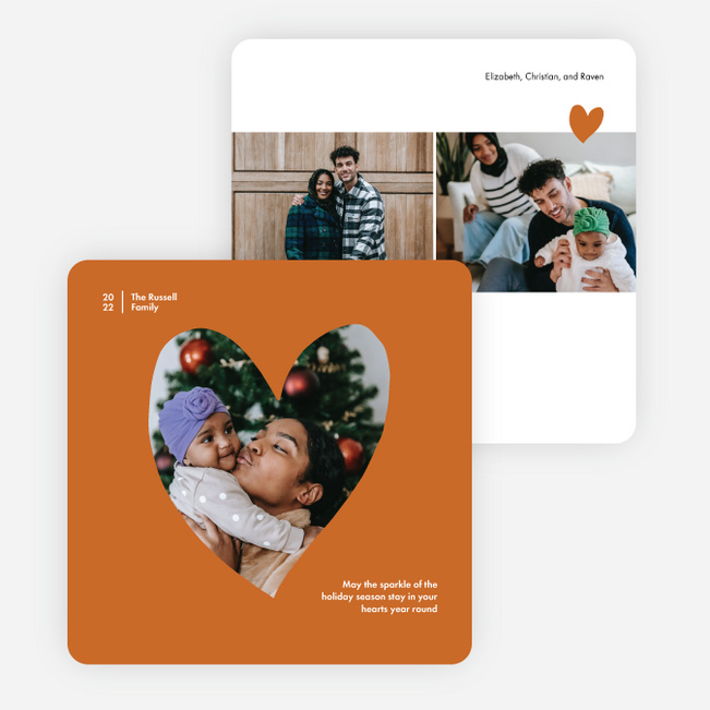 Swept Together Holiday Cards and Invitations - Orange