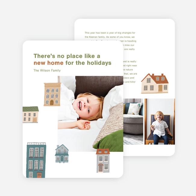 It Takes a Village Holiday Cards and Invitations - Green