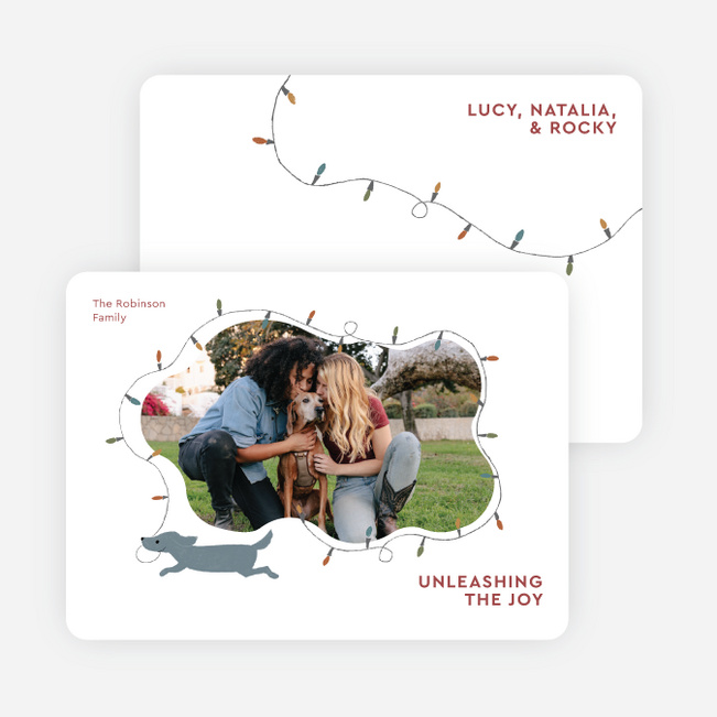 Unleashed Joy Holiday Cards and Invitations - Red