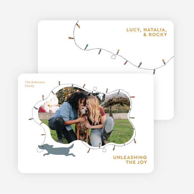 Unleashed Joy Holiday Cards and Invitations - Yellow