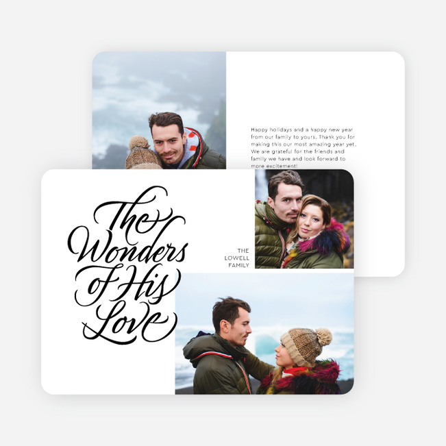 Wondrous Love Holiday Cards and Invitations - White