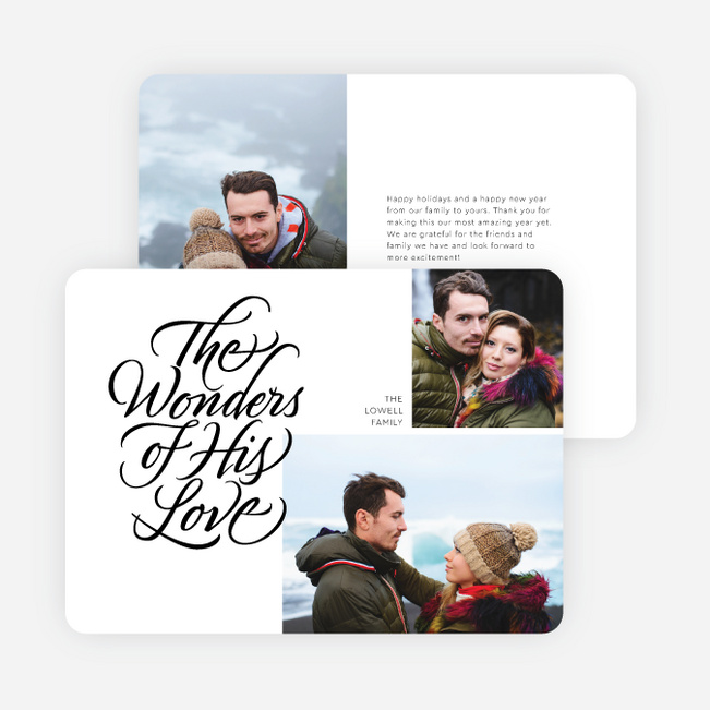 Wondrous Love Holiday Cards and Invitations - White
