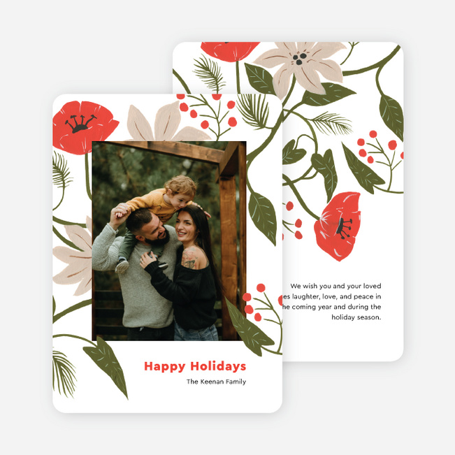 Nature’s Portrait Holiday Cards and Invitations - White