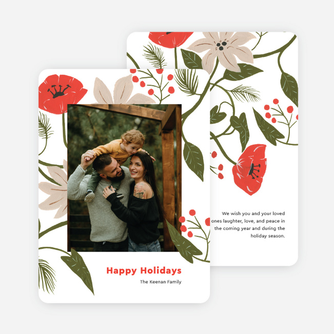 Nature’s Portrait Holiday Cards and Invitations - White