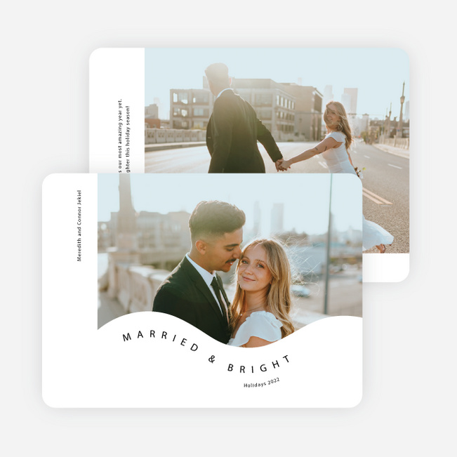 Newlywed Peak Holiday Cards and Invitations - White