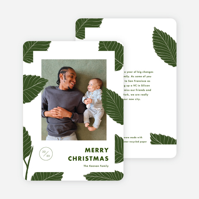Palm Leaf Dreams Christmas Cards - White