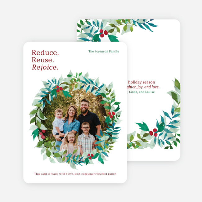 Nature’s Cycle Holiday Cards and Invitations - White