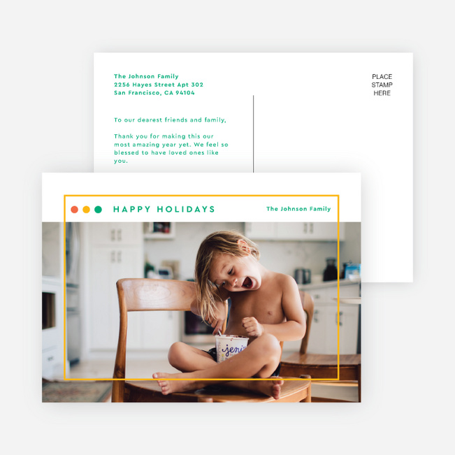 Through the Window Frame Holiday Cards and Invitations - White