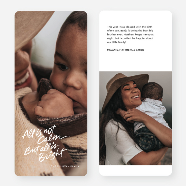 All is Bright Holiday Cards and Invitations - White