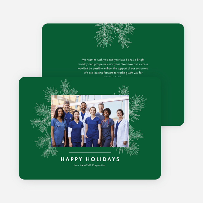 Fruitful Season Corporate Holiday Cards & Corporate Christmas Cards - Green