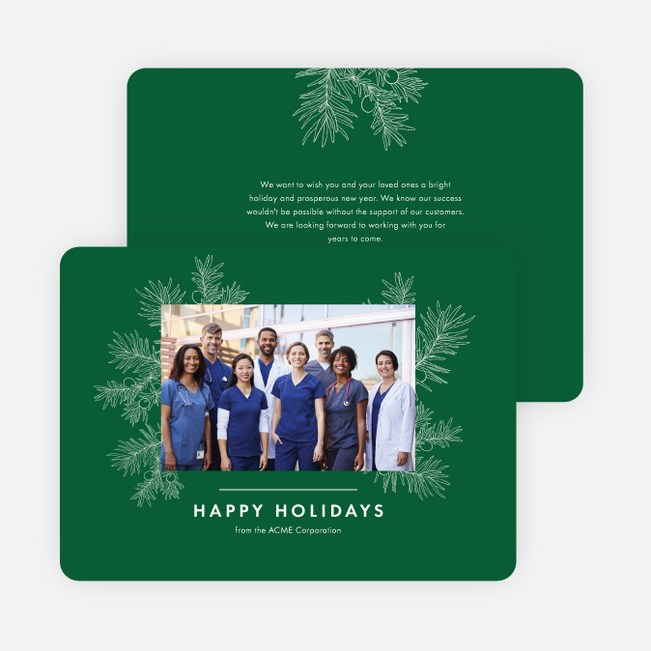 Fruitful Season Corporate Holiday Cards & Corporate Christmas Cards - Green