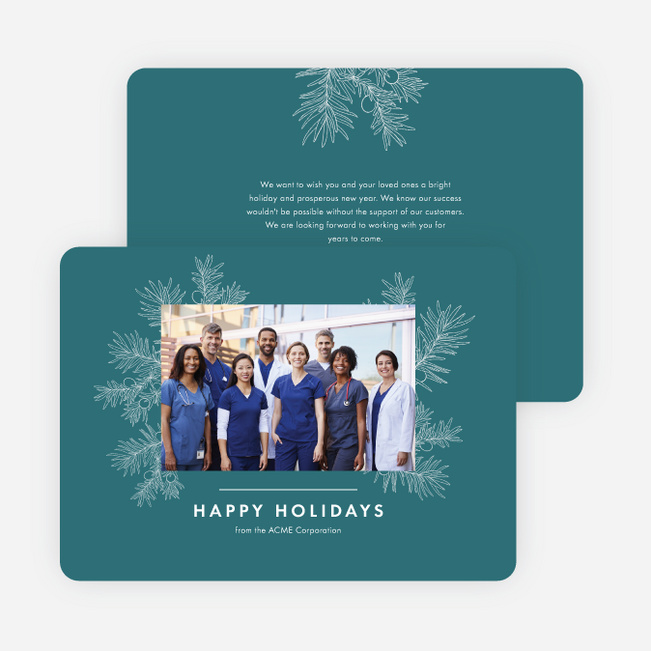 Fruitful Season Corporate Holiday Cards & Corporate Christmas Cards - Blue
