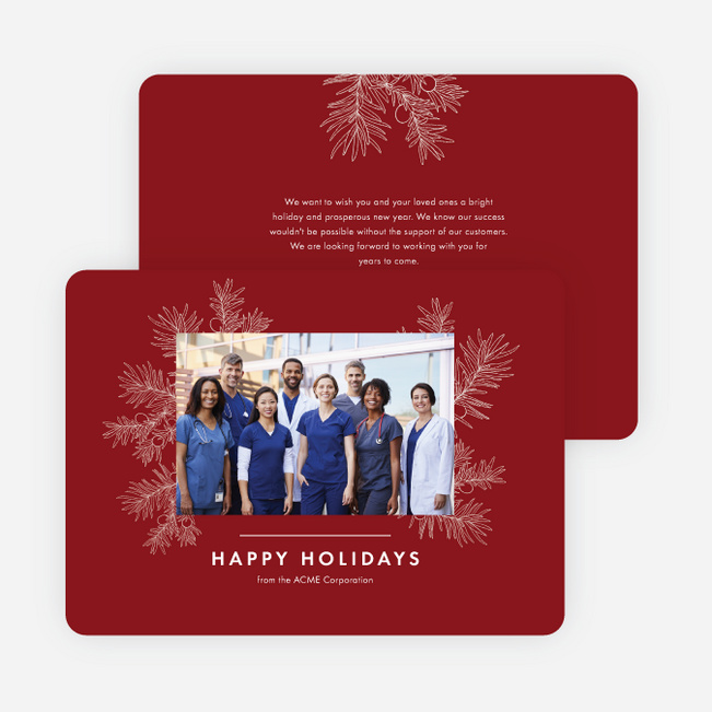 Fruitful Season Corporate Holiday Cards & Corporate Christmas Cards - Red