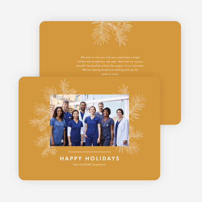 Fruitful Season Corporate Holiday Cards & Corporate Christmas Cards - Yellow