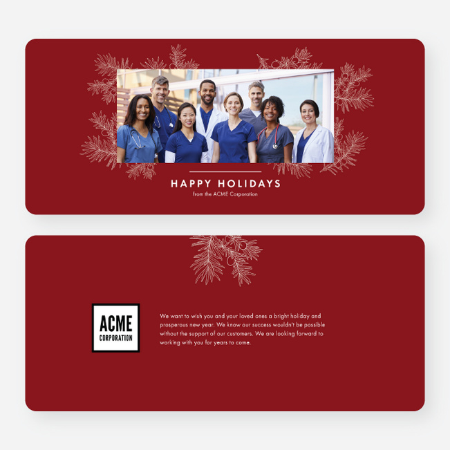 Fruitful Season Corporate Holiday Cards & Corporate Christmas Cards - Red