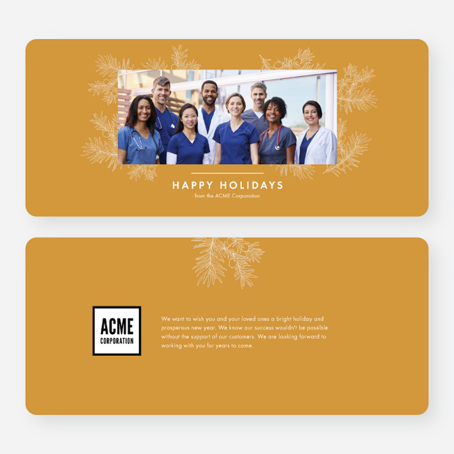 Fruitful Season Corporate Holiday Cards & Corporate Christmas Cards - Yellow
