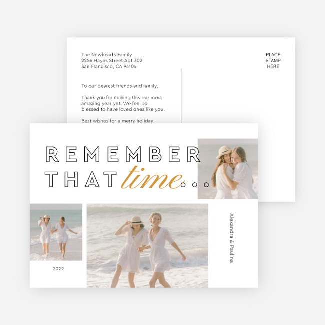 Annual Memories Holiday Cards and Invitations - Yellow