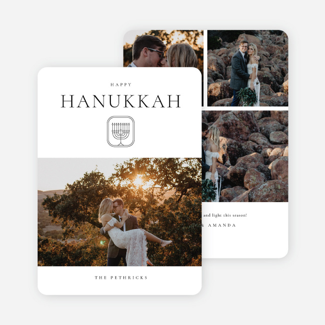 Iconic Wishes Hanukkah Cards - White