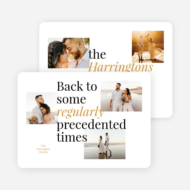 Precedented Times Holiday Cards and Invitations - Yellow