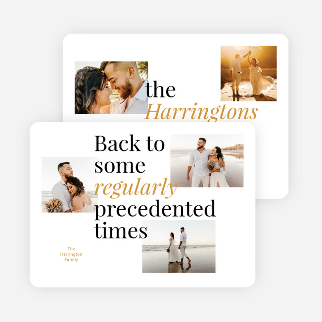 Precedented Times Holiday Cards and Invitations - Yellow