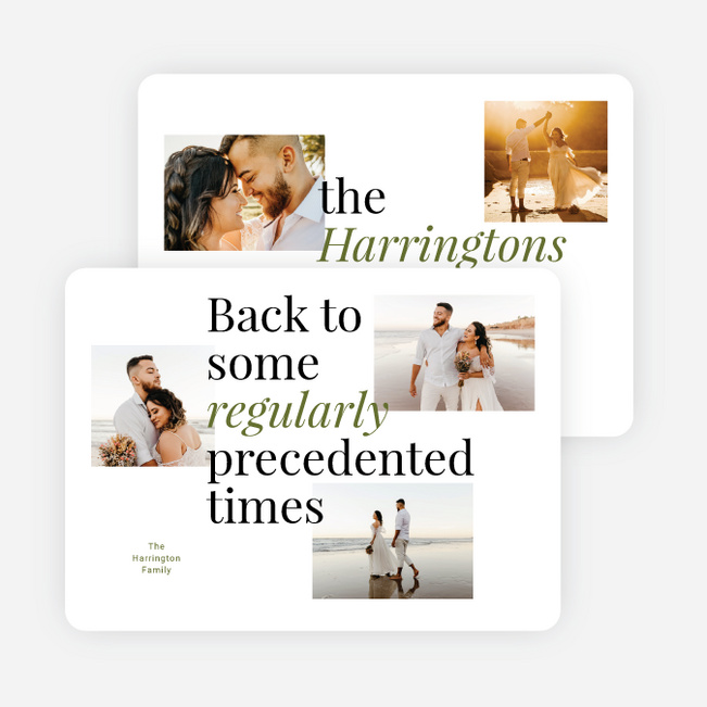 Precedented Times Holiday Cards and Invitations - Green