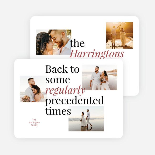 Precedented Times Holiday Cards and Invitations - Red