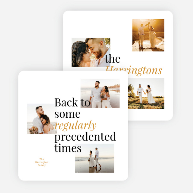 Precedented Times Holiday Cards and Invitations - Yellow