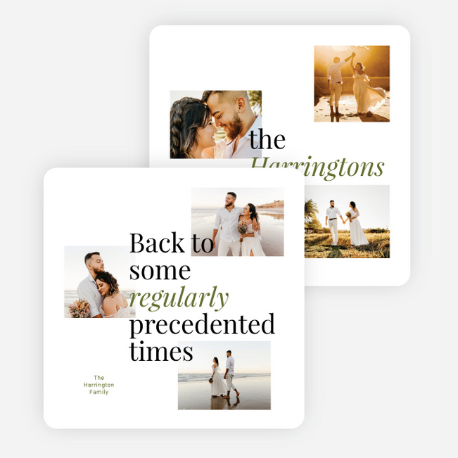 Precedented Times Holiday Cards and Invitations - Green